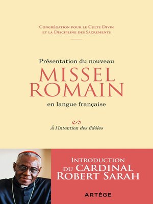 cover image of Présentation du nouveau Missel Romain en langue française